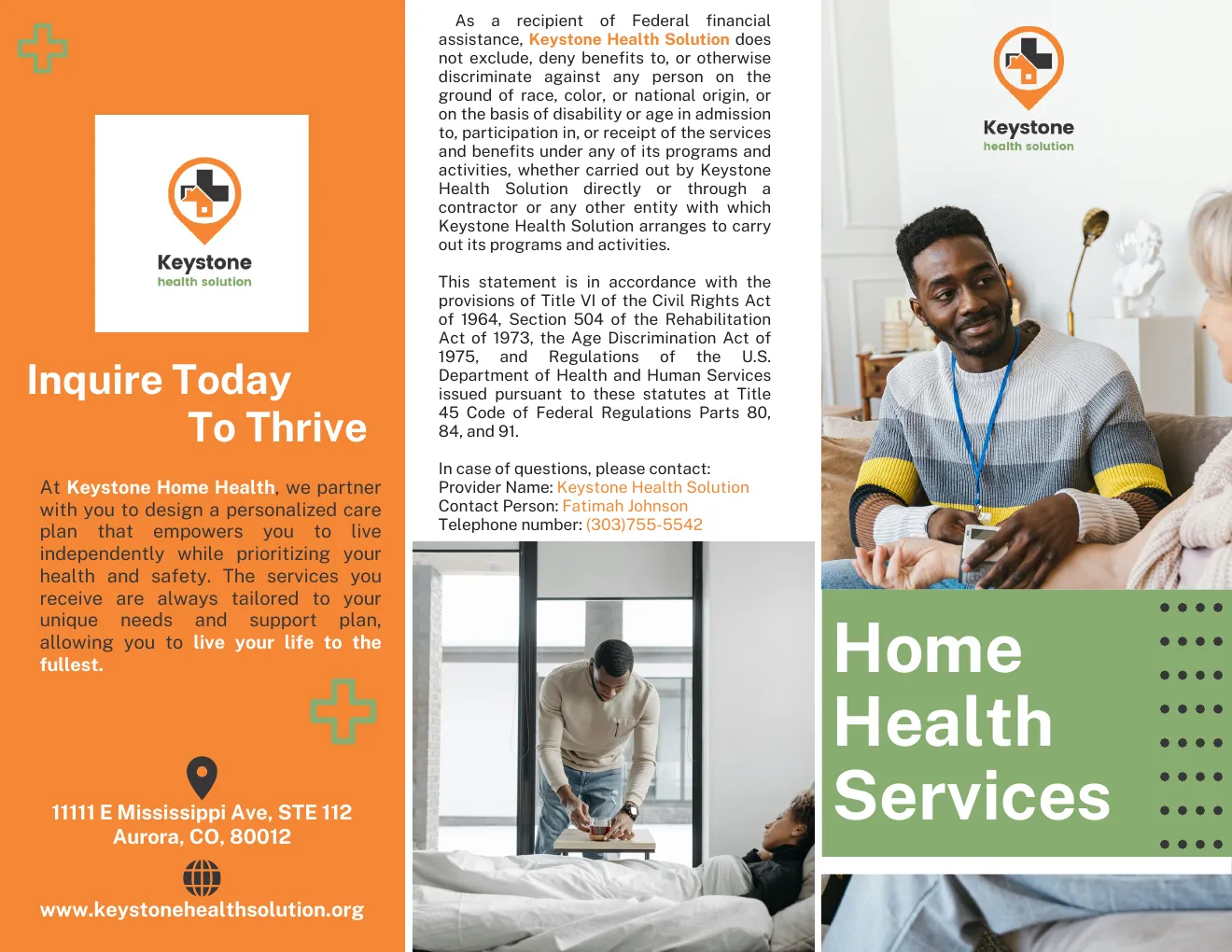 Keystone Health brochure outside panels