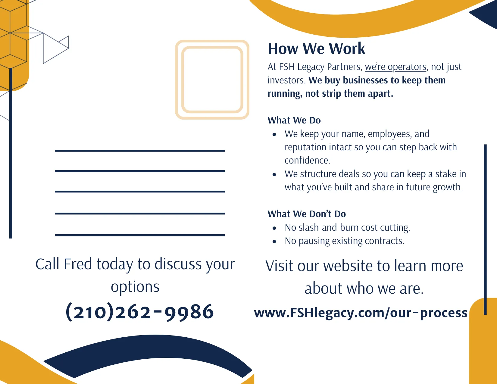 Mailer back: how we work, what we do and don’t do